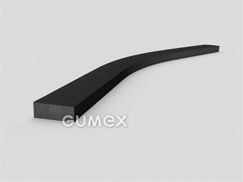 Gumový profil obdĺžnikový, 15x70mm, dĺžka 5000mm, 60°ShA, SBR, -40°C/+70°C, čierny
